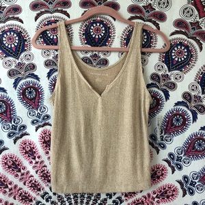 American Eagle Tan Cropped Tank NWT Size Small